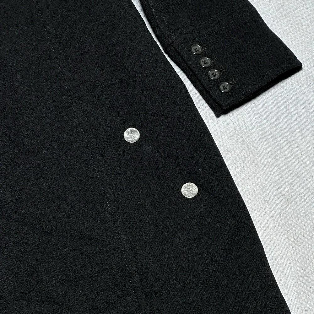 J Crew Wool Coat Womens Size 6 Petite‎ Black Peacoat Insulated Lined Vintage Y2K - Picture 11 of 16